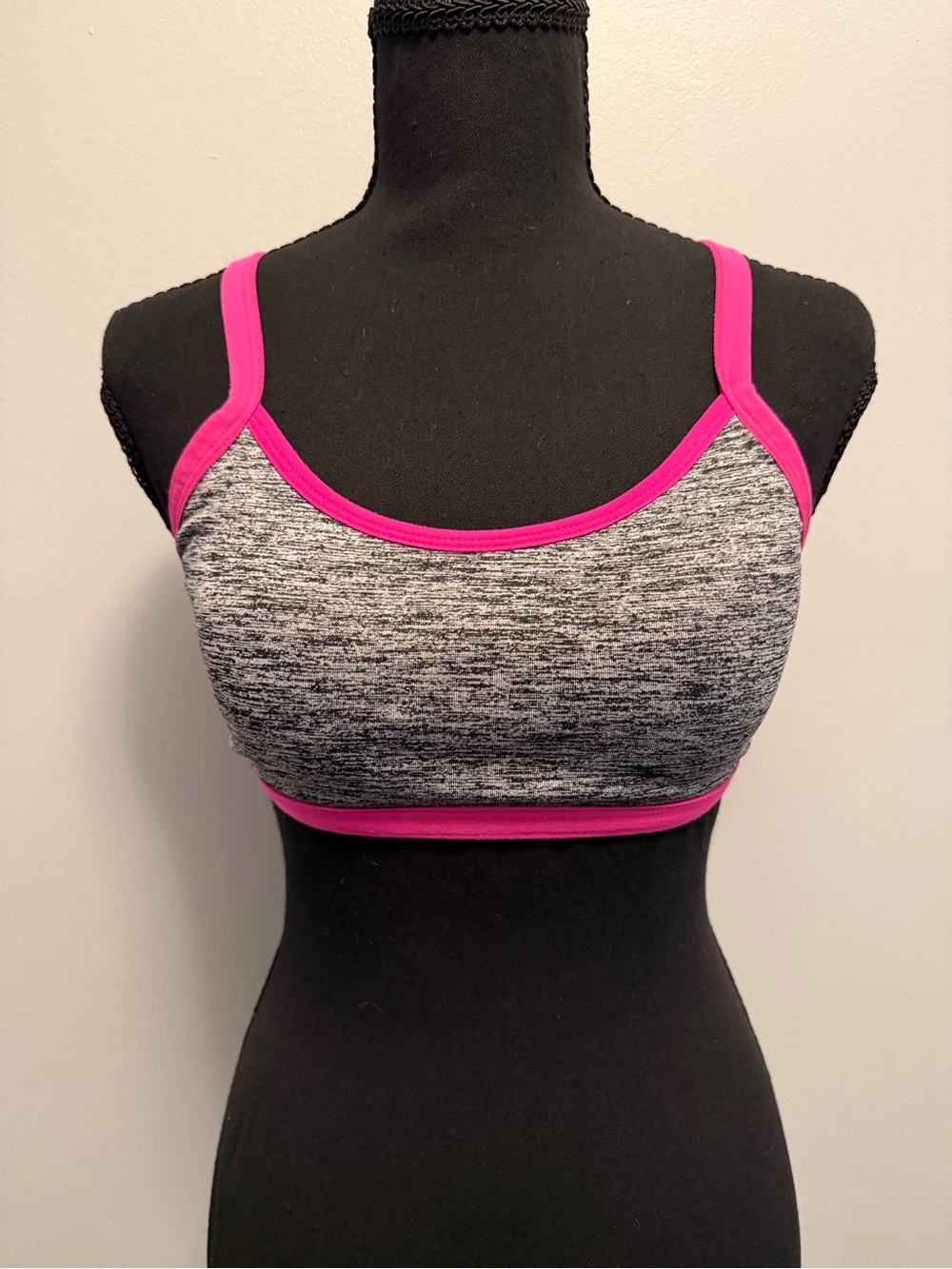 Heather Gray and Pink Seamless Sports Bra - Women Intimates
